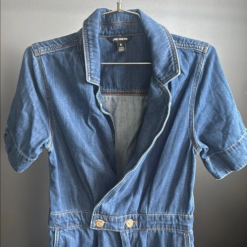 Joe Fresh Blue Denim Jumpsuit - Picture 2 of 3